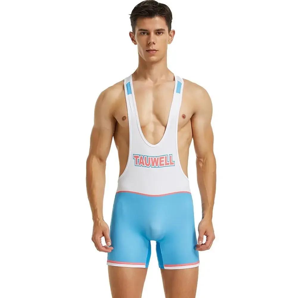 Lutte Singlet hommes sous-vêtements body - Entraînement course musculation combinaison sport intensive