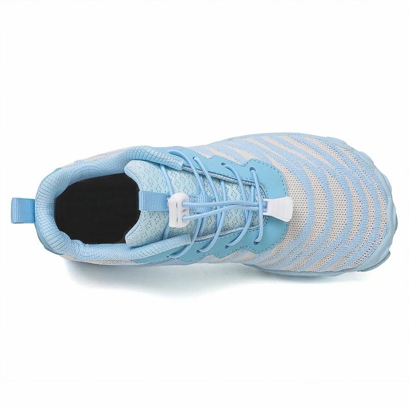 Chaussures larges pieds nus unisexes, entraîneur croisé à bout large, chaussures de course respirant