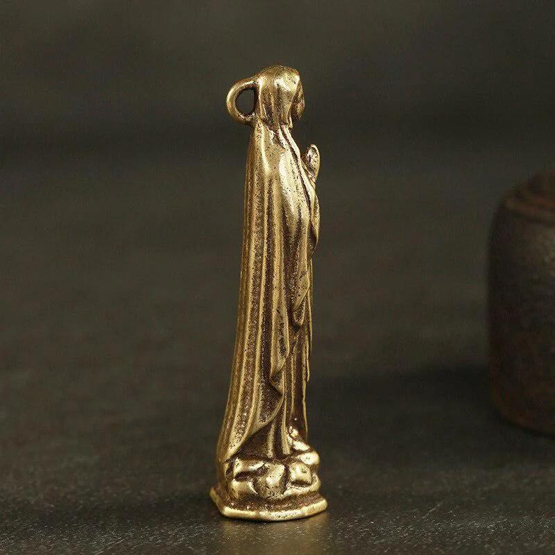 Figurines Vintage en cuivre pur, pendentifs de la vierge marie, en laiton, sainte mère, Religion, fo