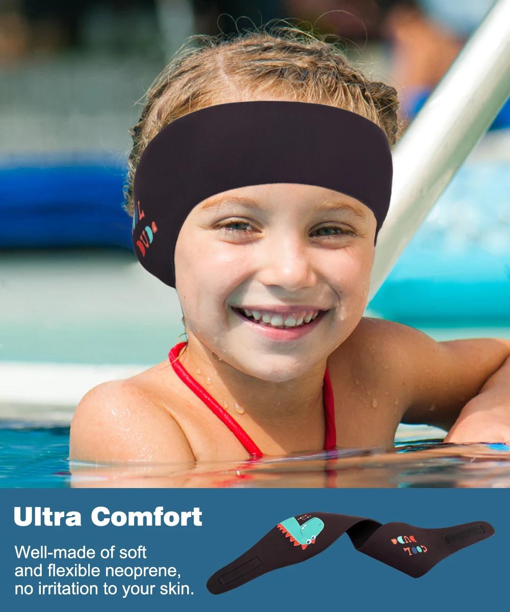 MoKo bandeau de natation pour enfants adultes enfants néoprène mignon nageurs étanche oreille bandea