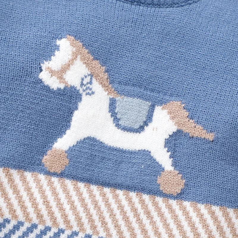 Barboteuse bleue en tricot à manches longues pour bébé, combinaisons pour nouveau-né garçon, combish