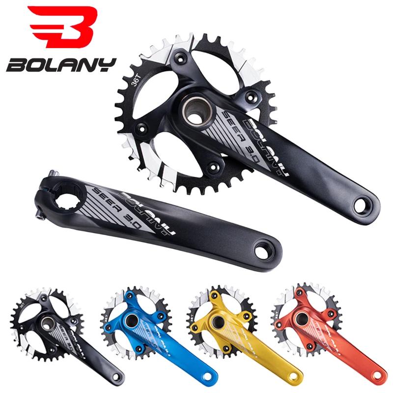 BOLANY VTT pédalier 170MM 104BCD pédalier manivelle creuse en alliage d'aluminium vtt vélo manivelle