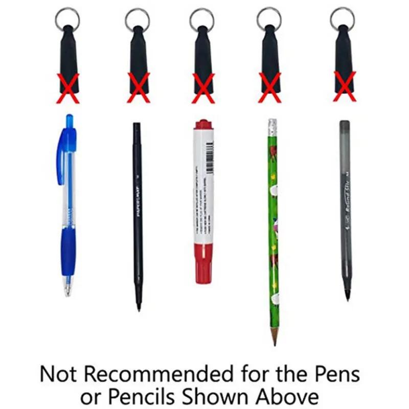 Porte-stylo rétractable en acier inoxydable et Silicone ABS, corde Anti-perte, porte-clés, Clip de c