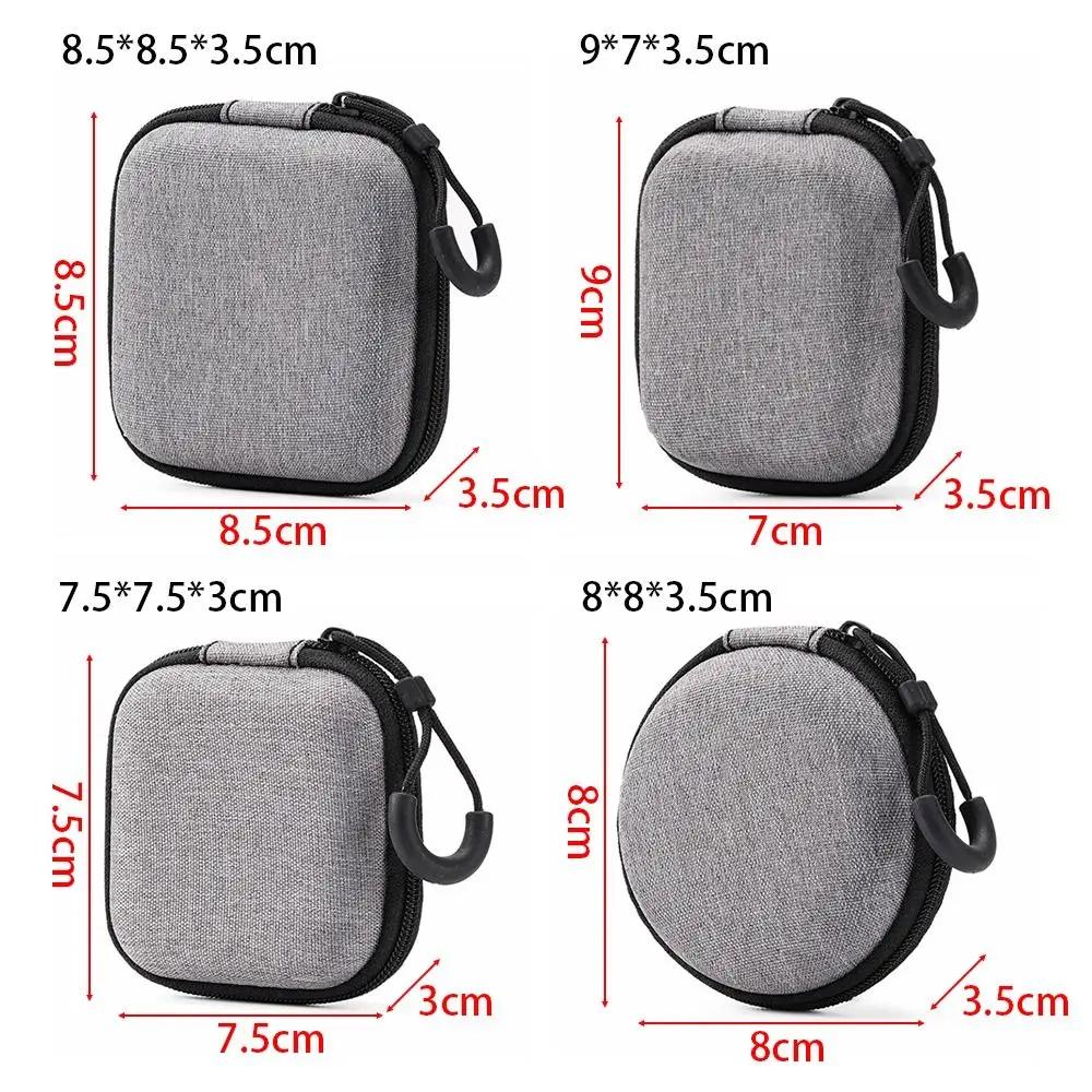 Mini sac de rangement EVA, 1 pièce, pochette de transport, étui pour écouteurs à fermeture éclair po