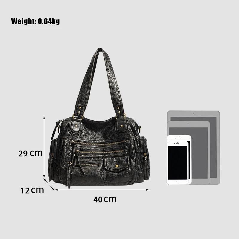 Sac fourre-tout Y2K tendance pour femme, style punk motard, grande capacité, en cuir PU, sac bandoul