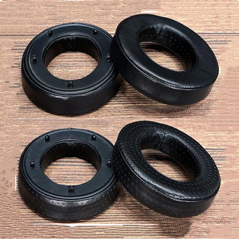 Oreillettes perforées en cuir de mouton pour écouteurs, remplacement en peau d'agneau, Focal CLEAR M