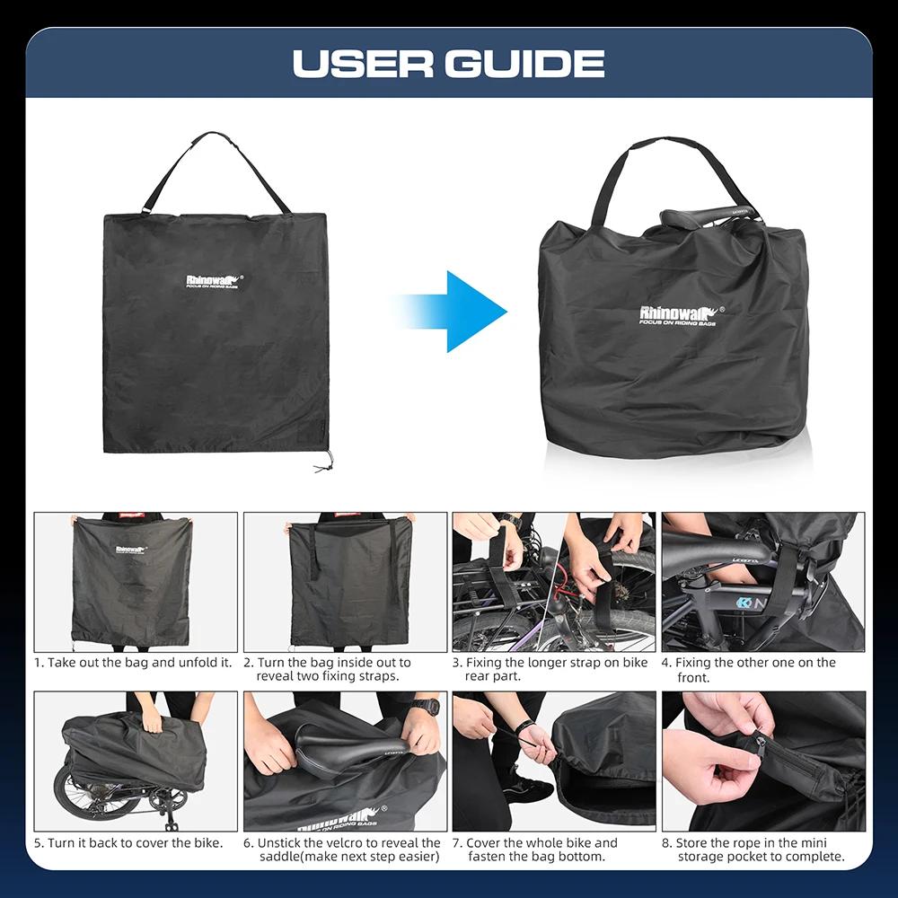Bal inowalk-Sac de vélo pliant léger, sac de rangement portable pour vélo, sac de transport, housse 