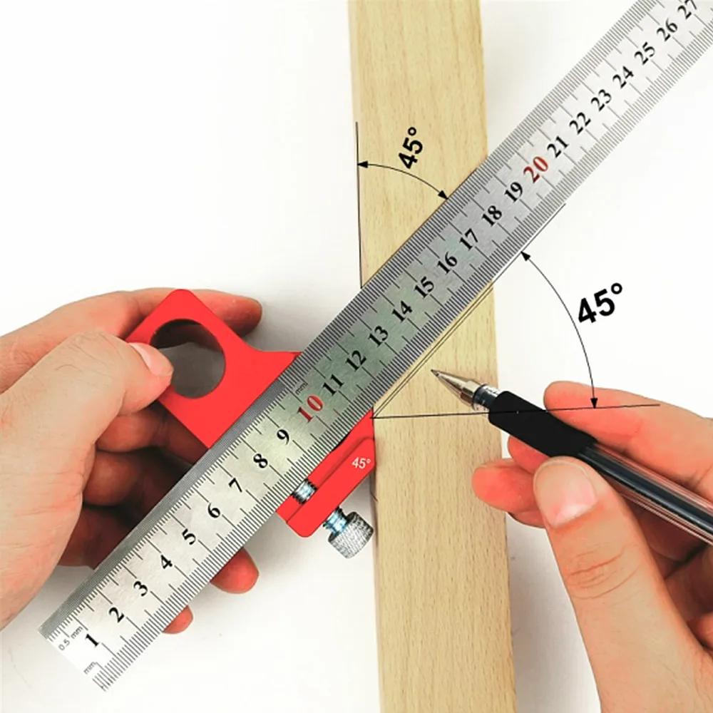 Bloc de positionnement de règle en acier, Angle de 45/60/90 degrés, jauge de marquage de ligne, traç