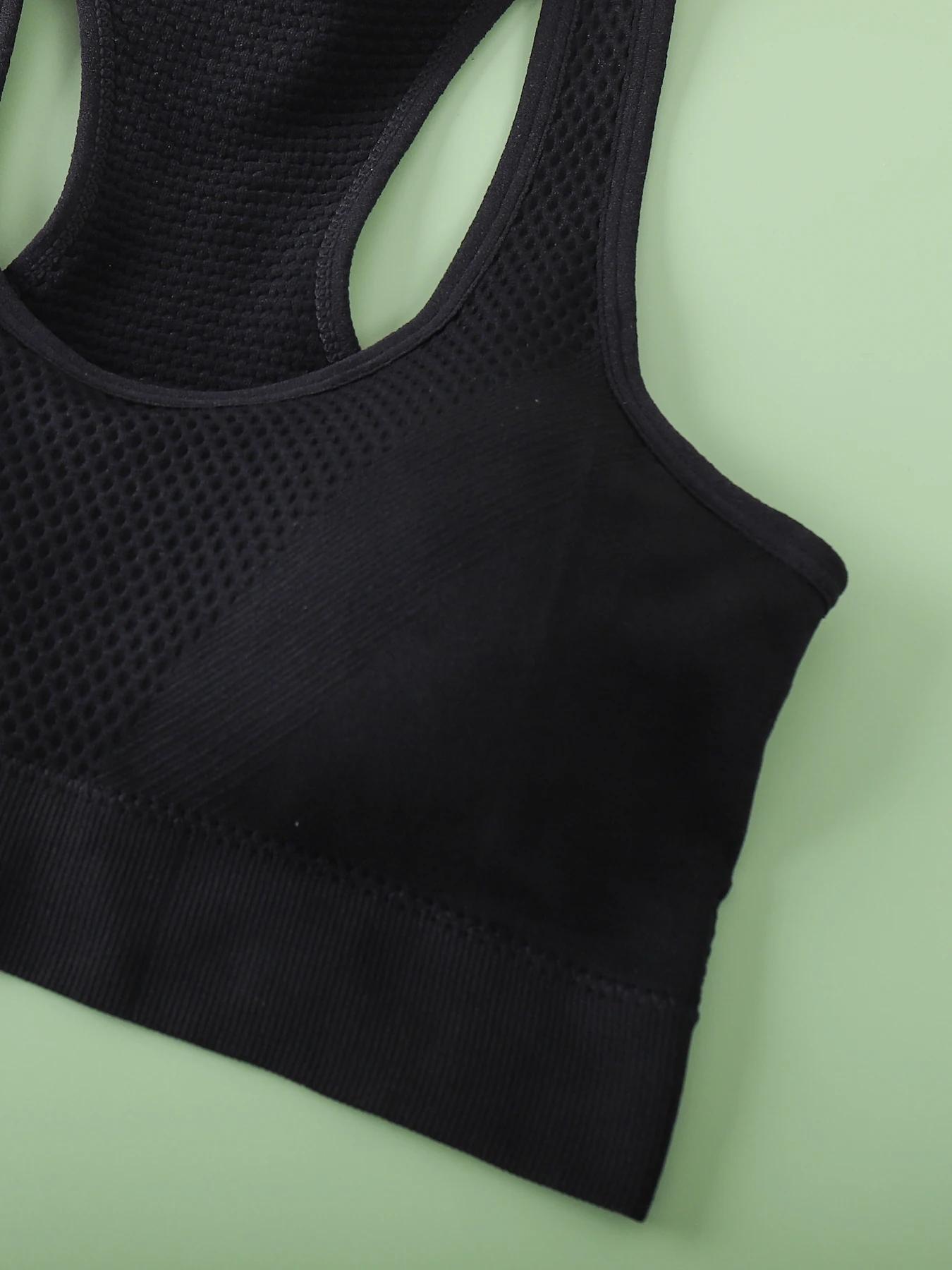 1 pièce - Soutien-gorge de sport sans couture pour femme - Design uni et simple - Doux pour la peau 