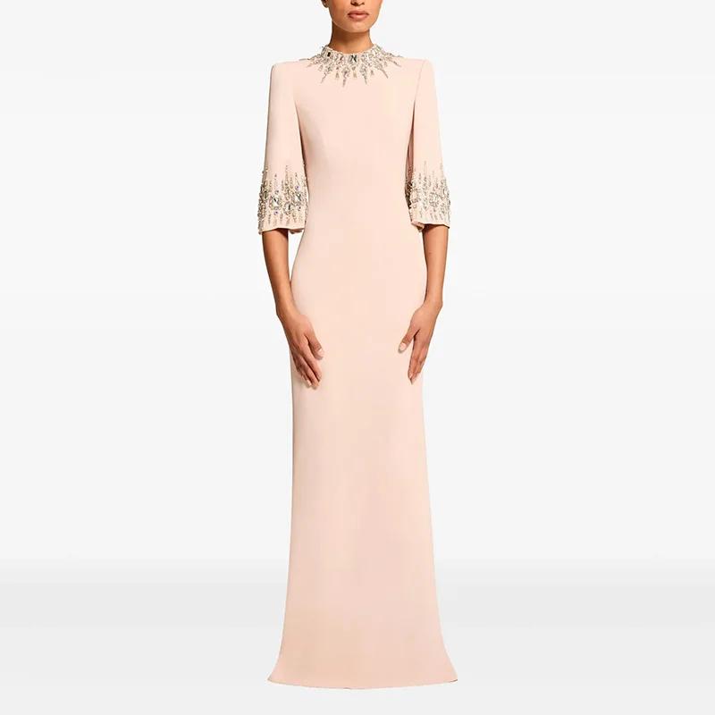 HIGH STREET Nouvelle Collection 2026 Robe Longue de Soirée Designer pour Femme, Ornée de Perles et d