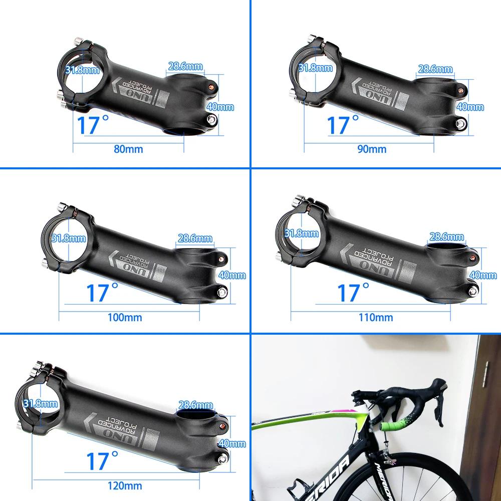 UNO tige de vélo ultralégère 7050 alliage d'aluminium 7/17 degrés vtt tige de vélo de route de monta