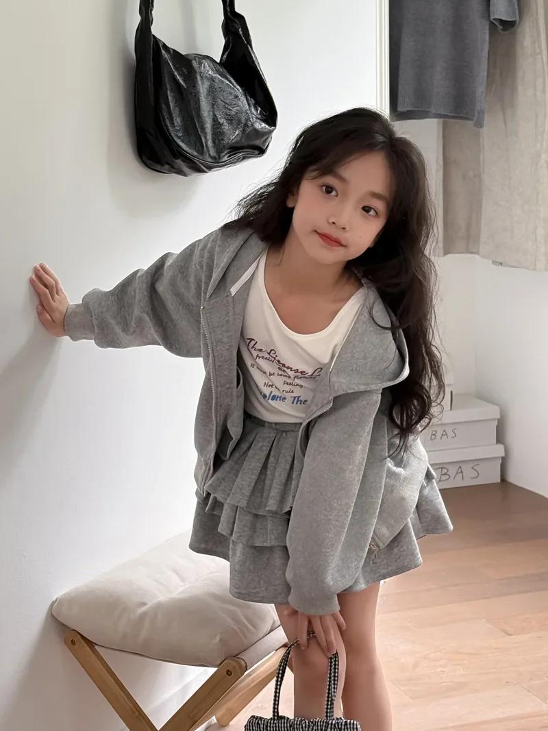 Ensemble de jupe bouffante A-Line Cake pour bébé fille, sweat à capuche avec chapeau à fermeture écl