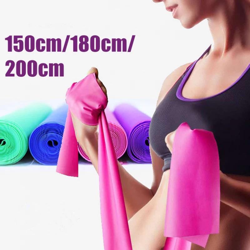Bande de résistance élastique Yoga Pilates, bande d'entraînement physique 150cm, caoutchouc naturel 