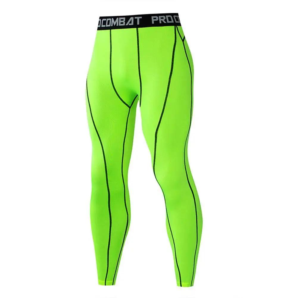 Leggings serrés de Compression pour hommes, pantalons de course, de sport, d'entraînement, de Joggin
