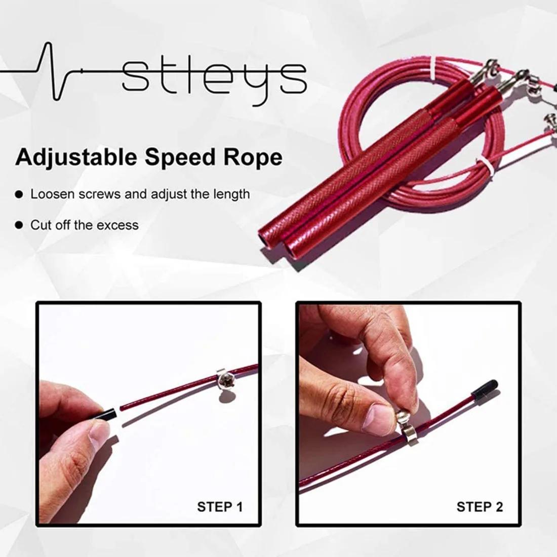 Corde à sauter de vitesse, corde à sauter de Fitness, roulement à billes sans fil en acier, entraîne