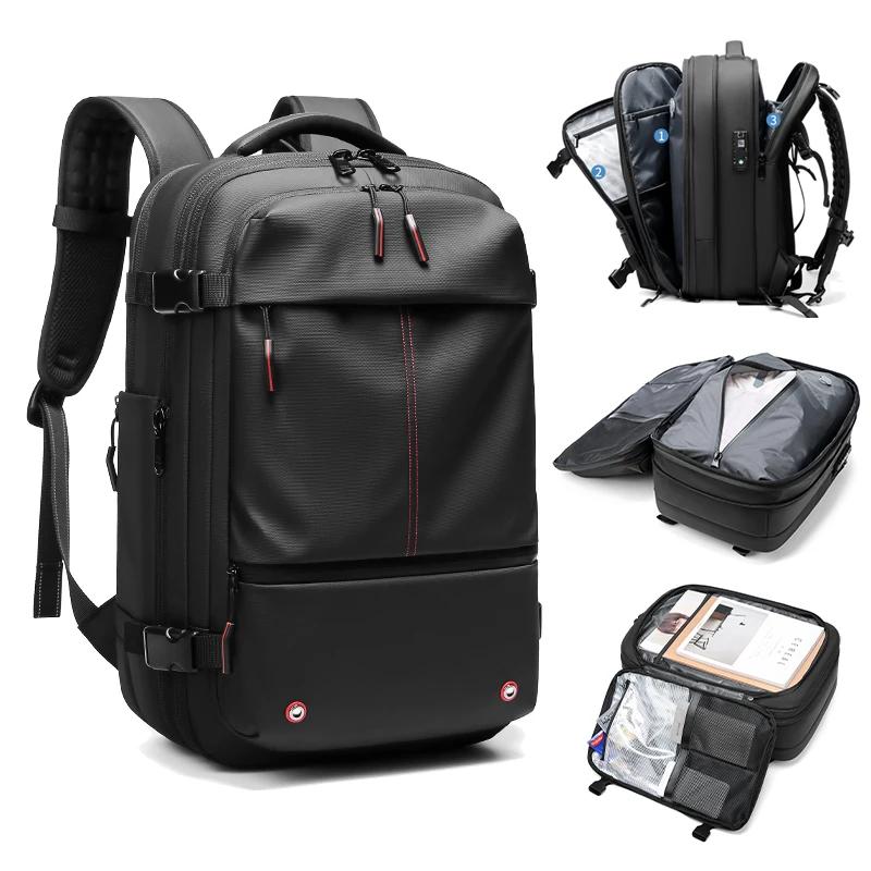 Sac à dos à compression sous vide pour ordinateur portable, sac à dos de voyage pour hommes, grande 