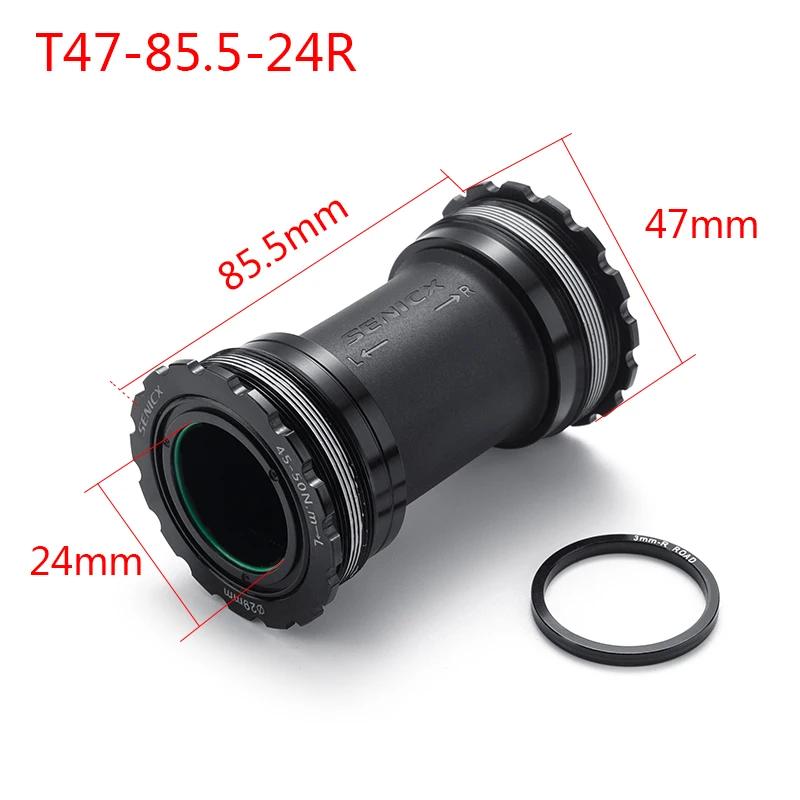 SENICX support de pédalier de vélo, pour essieu de manivelle DUB/24MM vtt/route, t47 68mm/t47 77mm/t