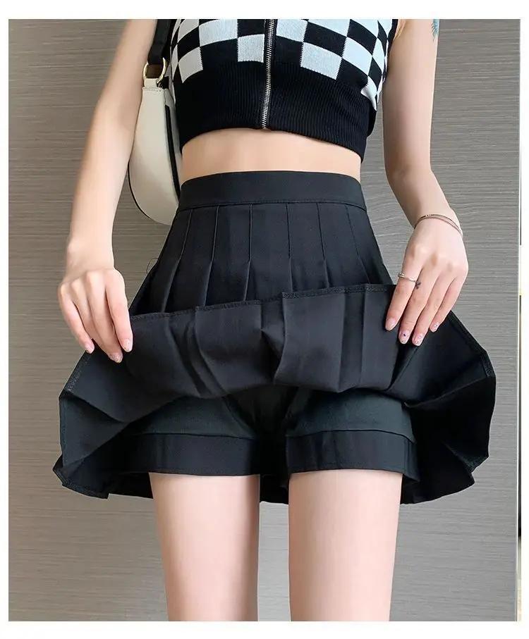Mini jupe plissée à carreaux taille haute pour femmes, uniforme scolaire japonais, mignon Kawaii, gr