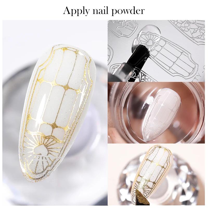 BORN PRETTY 10ml estampage mélange peinture à l'huile Gel estampage vernis poudre mélange et appliqu