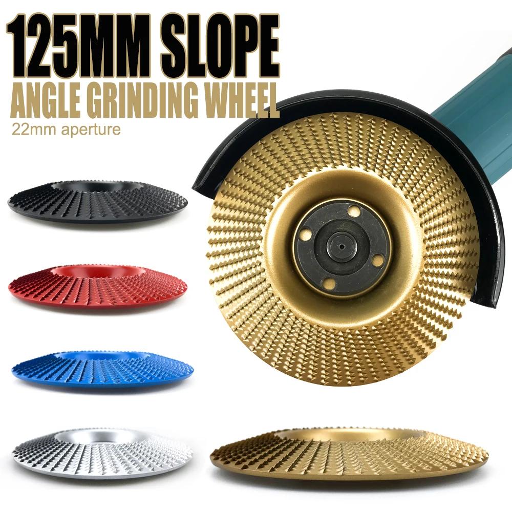 125mm avion biseau Angle meule bois roue de polissage sculpture sur bois outil de ponçage disque abr