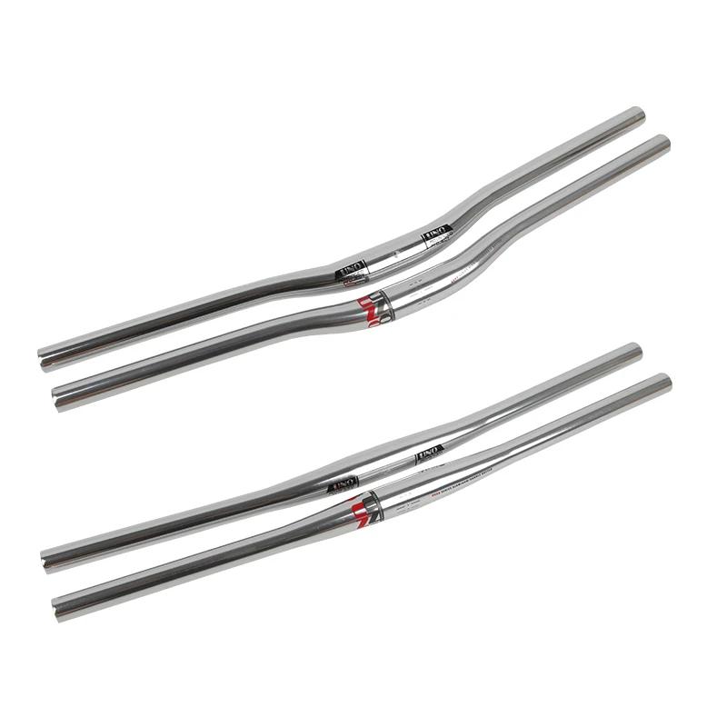 UNO-Guidon plat et courbé pour vélo, couleur argent, pour VTT, dimensions 31.8mm, 640mm, 680mm, 720m