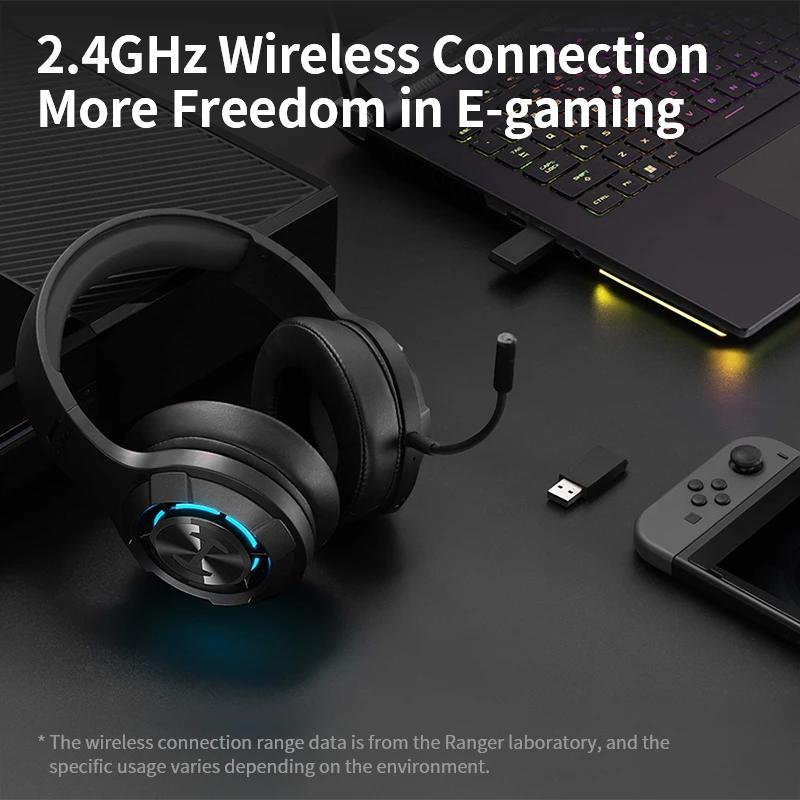 HECATE by Edifier-Casque sans fil Bluetooth 2.4, Connexion mode touristes, Casque de jeu pour PC, di