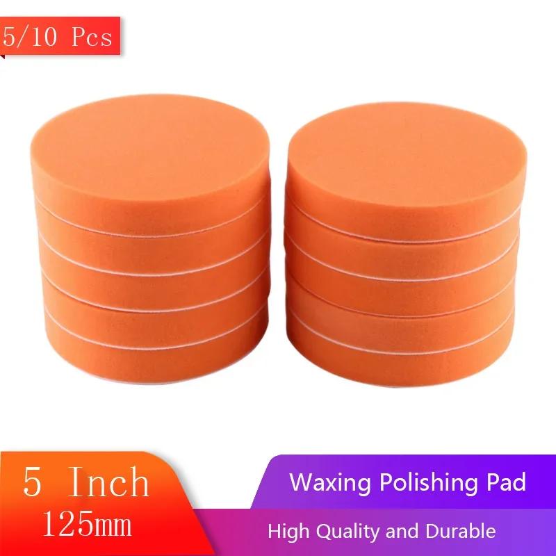 5/10 pièces 5 "125mm tampons de polissage de voiture mousse plate éponge tampon de cire Kit outil po