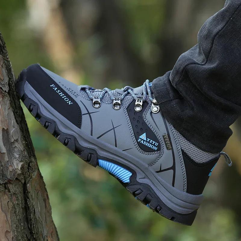 Chaussures pour hommes 2025 nouveaux hommes baskets en cuir imperméable alpinisme Camping randonnée 
