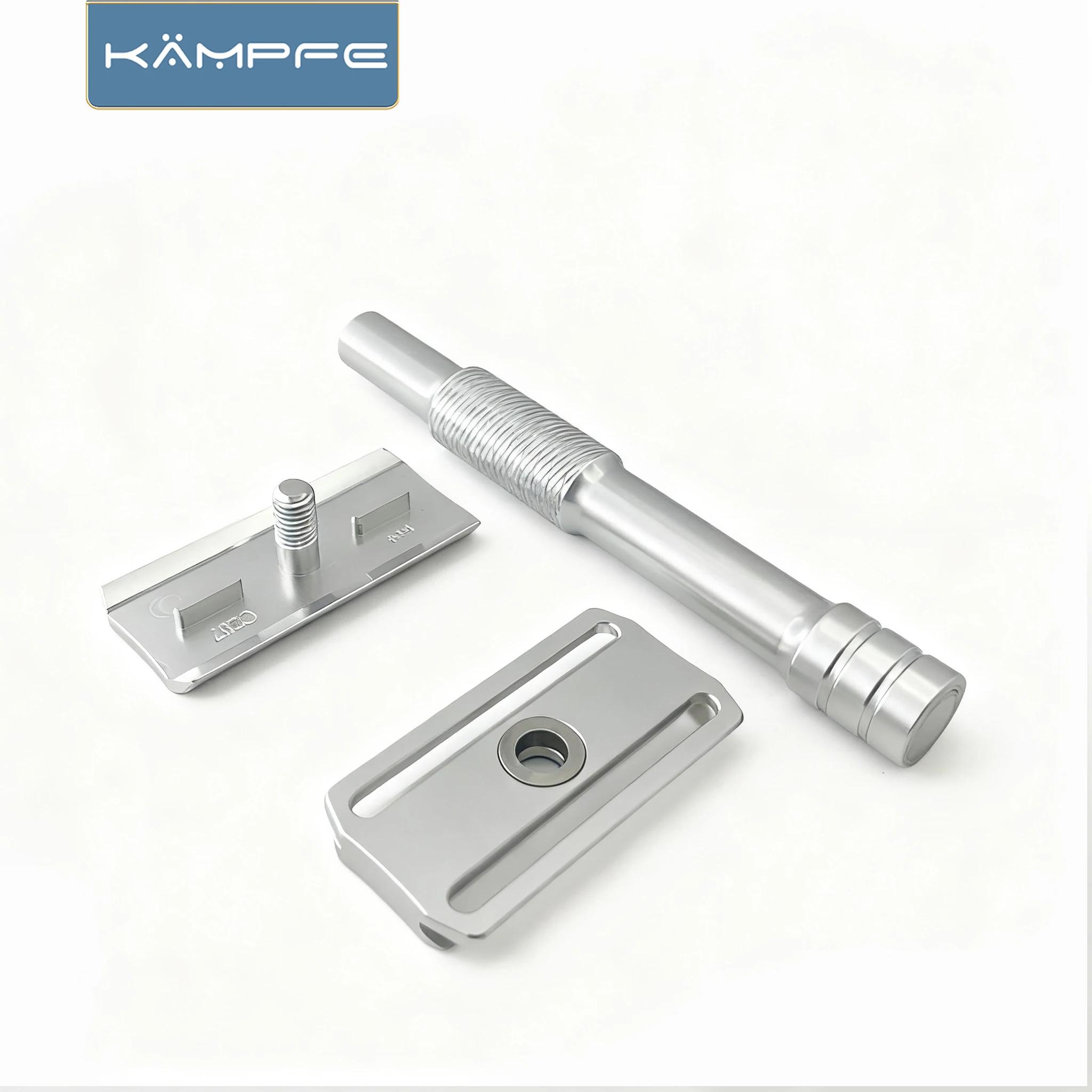 Rasoir vintage Kampfe à double tranchant, antidérapant, en aluminium, pour rasage humide, classique 