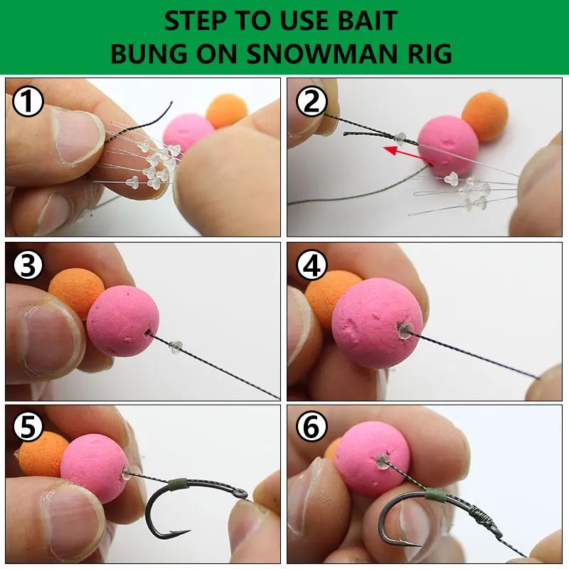 20 pièces accessoires de pêche à la carpe Micro bouchon d'appât bouillettes arrêt d'appât perle carp