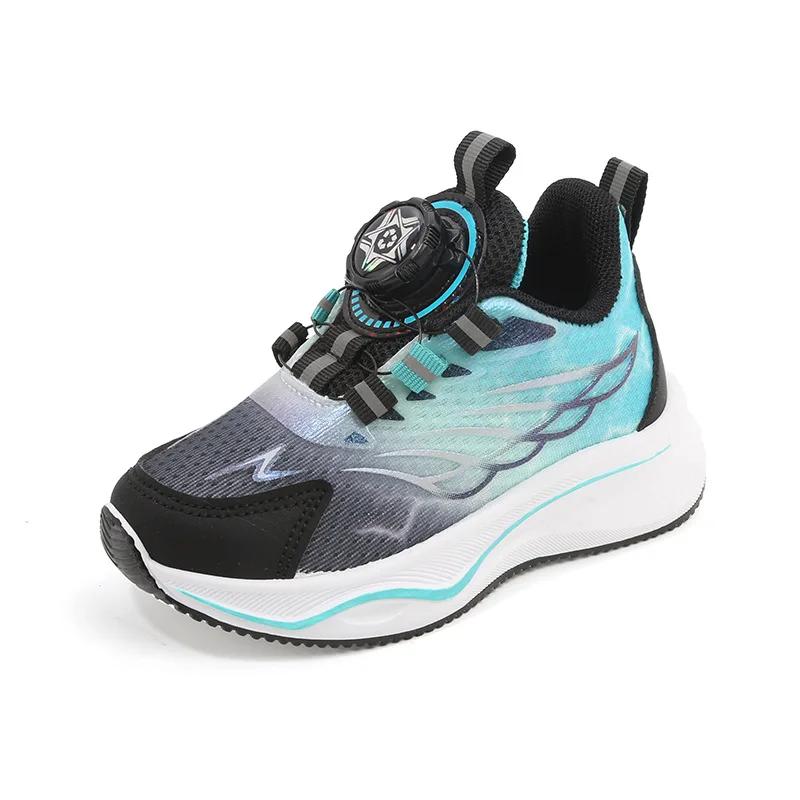 Tenis enfant chaussure baskets décontractées pour garçon enfant chaussure pour fille boutons rotatif