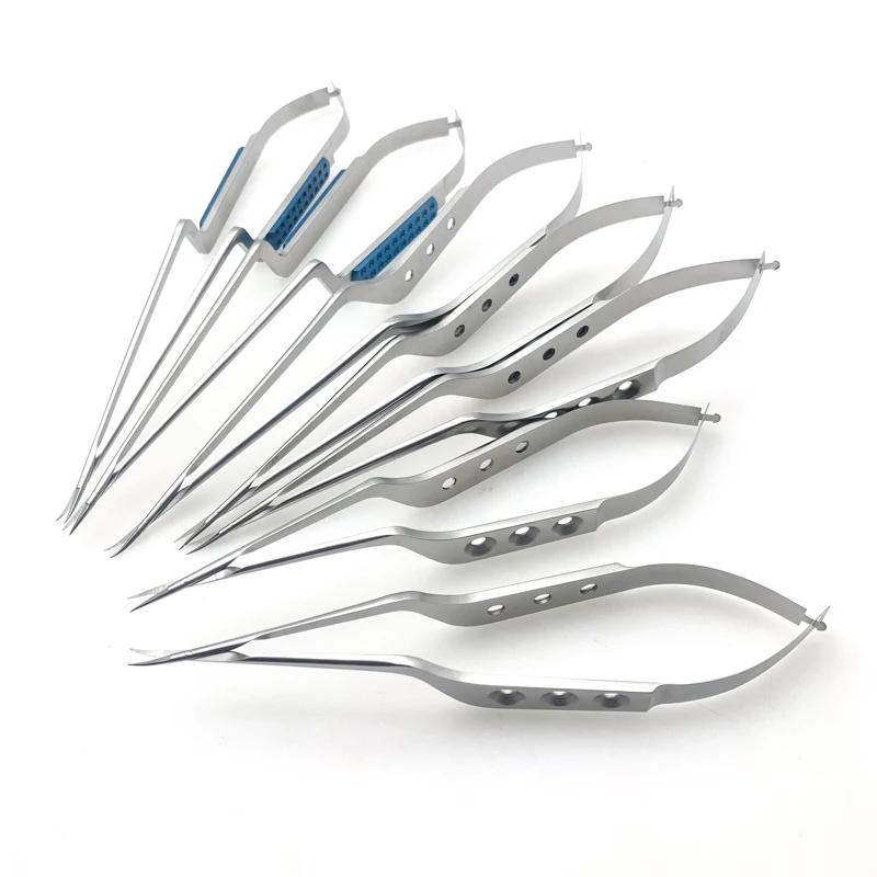Micro ciseaux de neurocrurgie, Instruments microchirurgicaux en acier inoxydable, Micro ciseaux