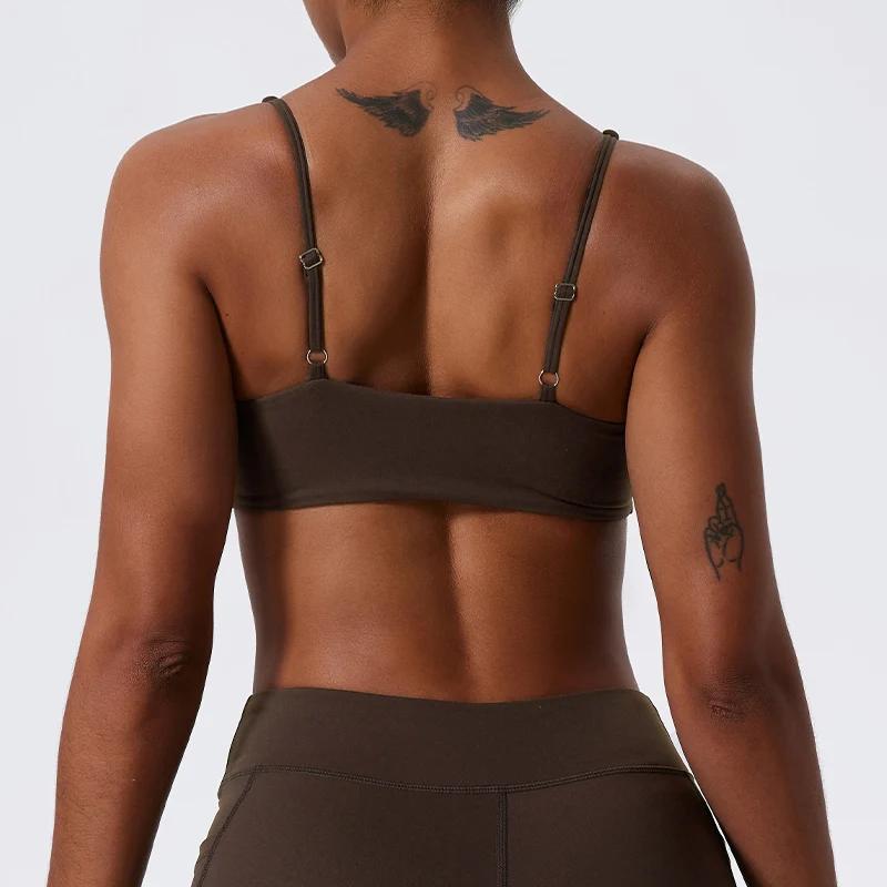 Soutien-gorge sport été femme antichoc push-up - Brassière yoga gym séchage rapide confort