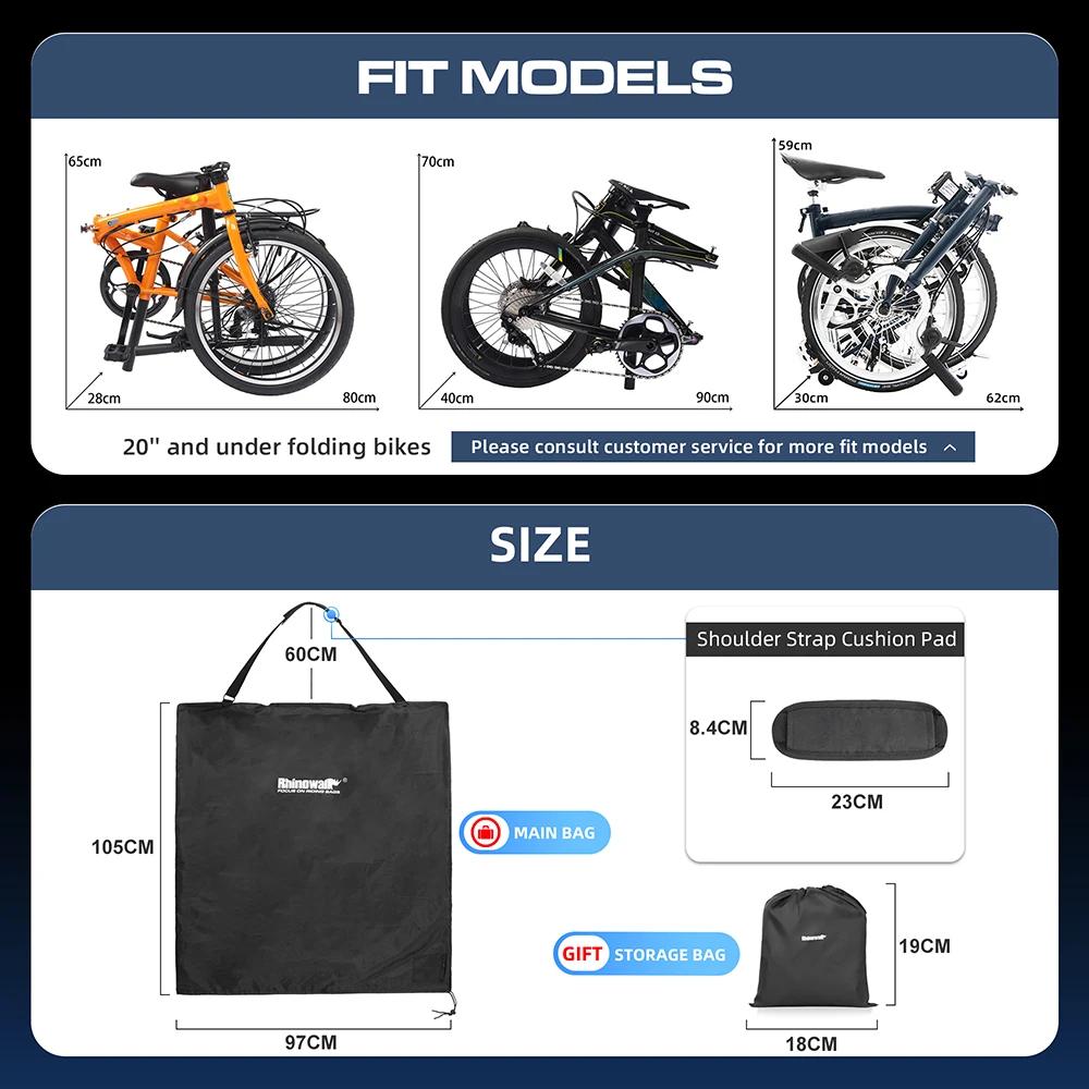 Bal inowalk-Sac de vélo pliant léger, sac de rangement portable pour vélo, sac de transport, housse 
