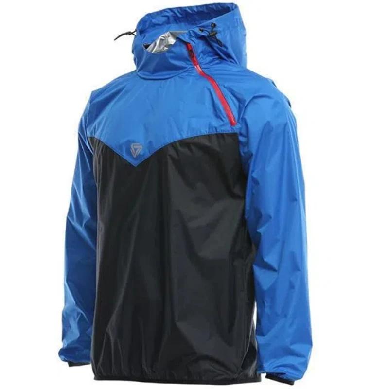 Combinaison de sauna flexible homme grande taille 4XL - Veste imperméable à capuche pour perte de poids