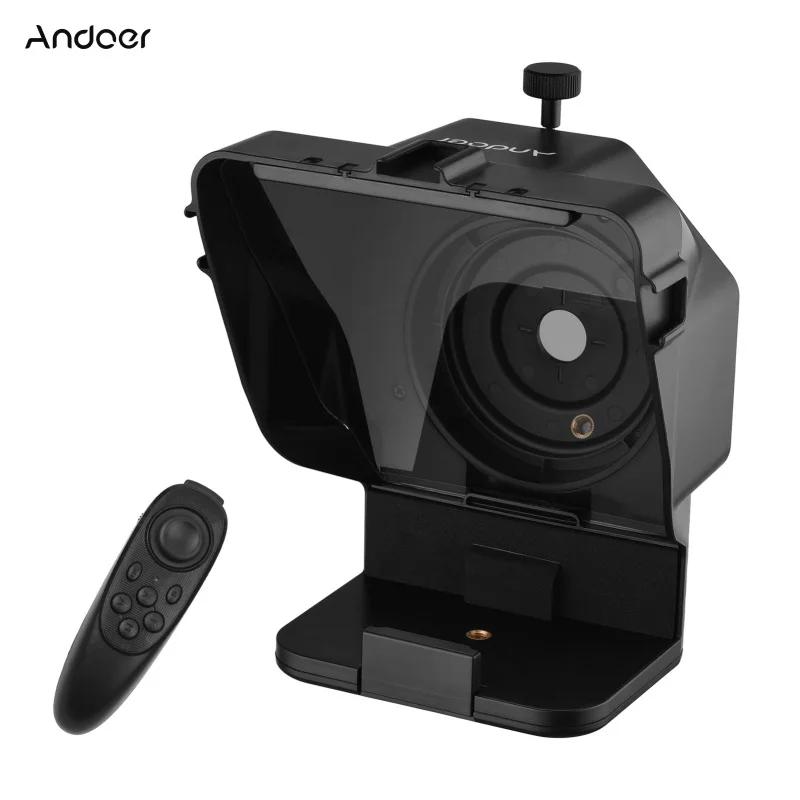 Andoer-Téléprompteur Portable pour Smartphone avec Support de Téléphone, Télécommande pour Vidéo Sta