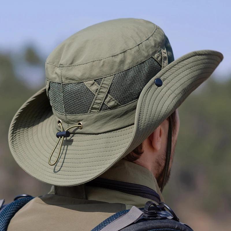 Xinbaoguan 100% Nylon printemps/été grands avant-toit respirant parasol chapeau de pêcheur hommes cr