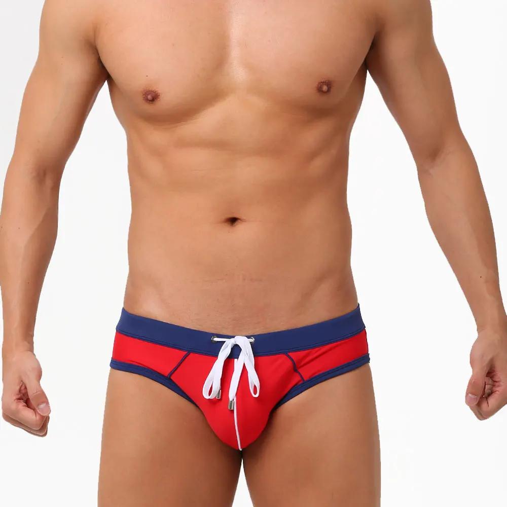 UXH marque maillots de bain pour hommes avec push-up bleu troncs Boxer hi-q Sexy hommes respirant ma