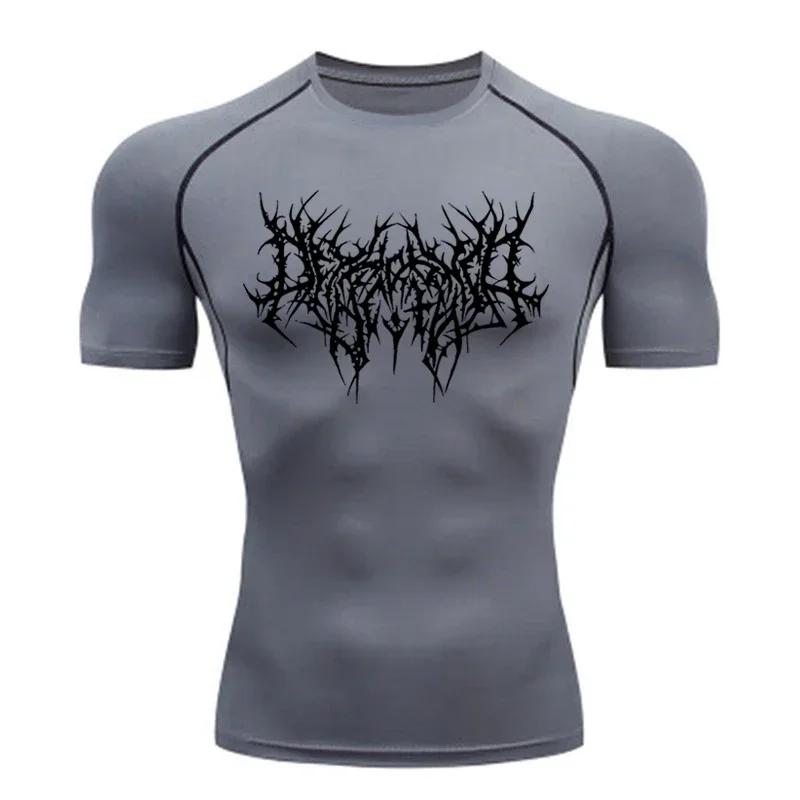 T-shirt sport séchage rapide compression pour homme - Fitness course salle de gym technique