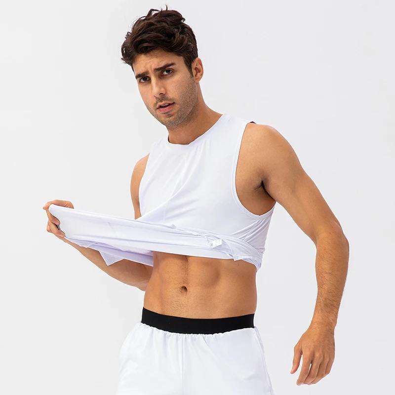 Glaçure de course ample pour homme, maillot de sport respirant, couche de base d'entraînement, haut 