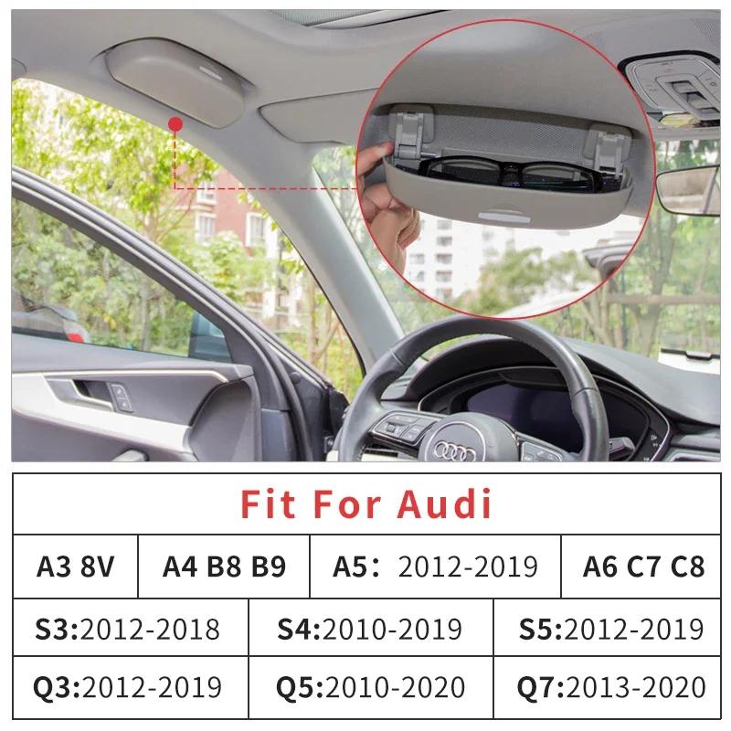 Étui à lunettes de soleil pour Audi A3 S3 8V 8Y A4 B9 B8 S4 A5 S5 A6 C7 C8 Q3 Q5 Q7 2015 2016 2017 2