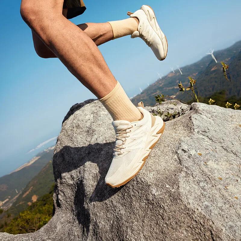 Chaussures de course respirantes en cuir pour hommes, chaussures de randonnée, baskets de jogging en