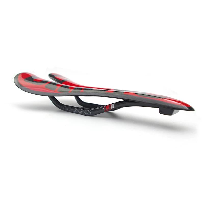 Selle de vélo de montagne de route entièrement en Fiber de carbone, coussin de siège ultraléger, siè