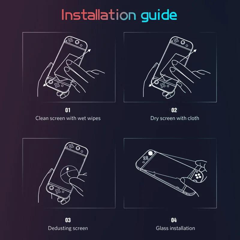 Film protecteur d'écran en verre OLED pour Nintendo Switch Lite, accessoires de protection, verre Gu