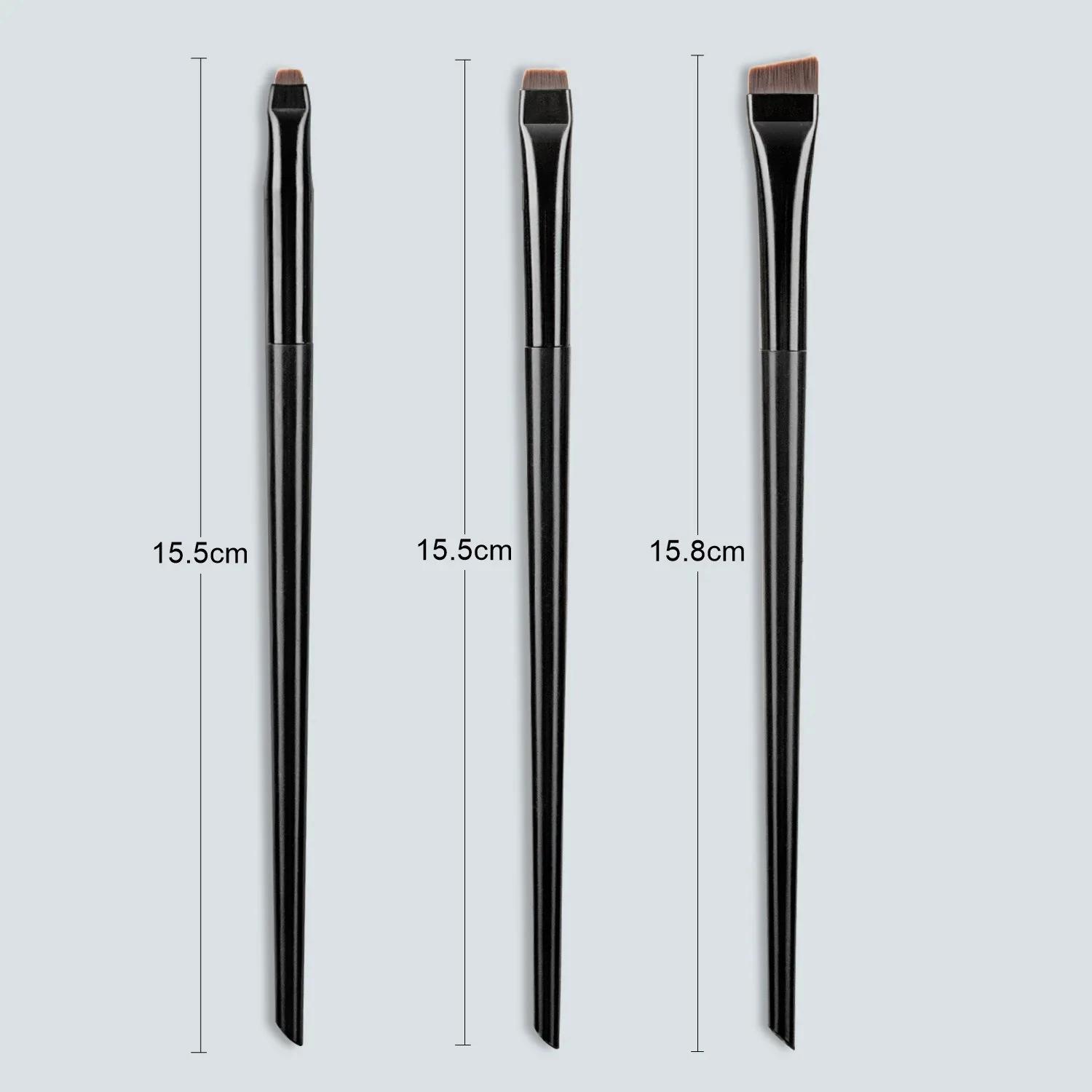 3 pièces/ensemble lame Eyeliner brosse sourcil brosse Portable plat fin Eye Liner sourcils Contour p