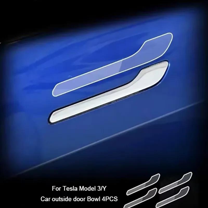 1 ensemble de films de protection pour poignée de porte Tesla modèle 3/Y, films de protection transp