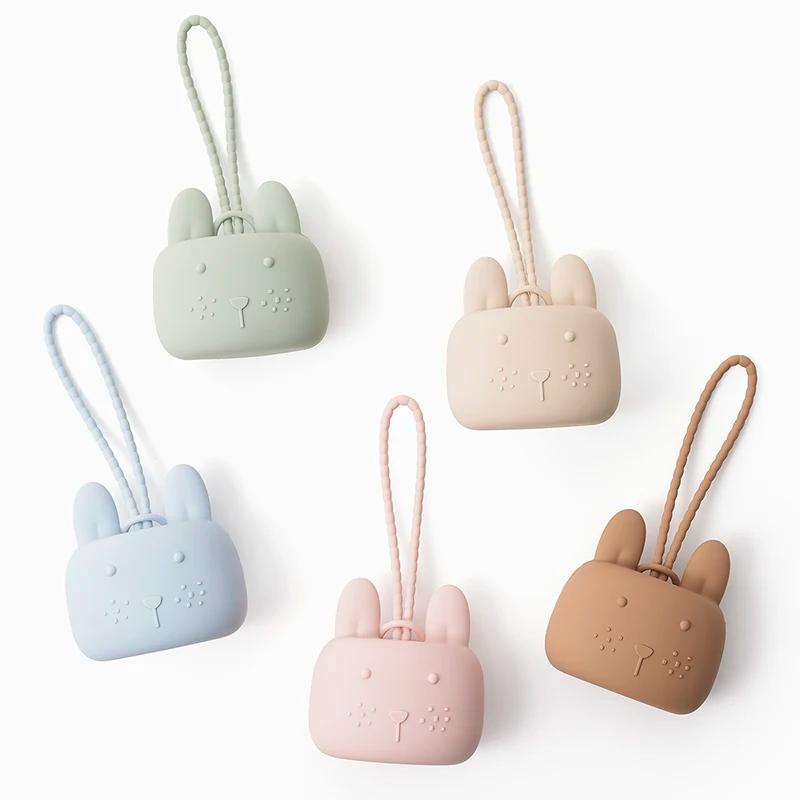 1pc bébé Silicone porte-sucette étui, 100% Silicone souple porte-mamelon conteneur boîte garder suce