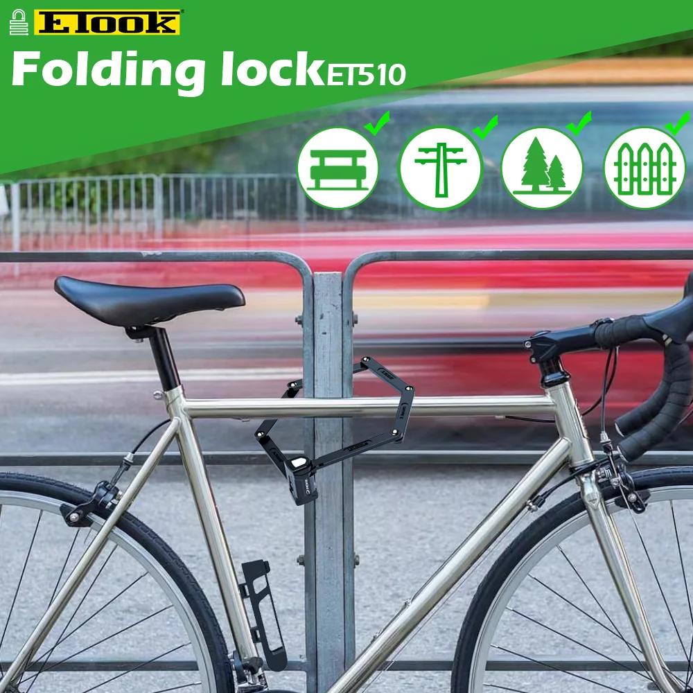 ETOOK-Serrure anti-vol pliable pour vélo, VTT, scooter, moto, robuste, acier allié, cisaillement ant