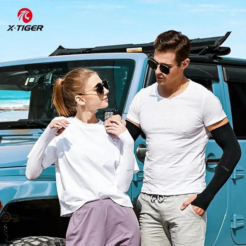 X-TIGER bras de cyclisme été tissu de glace manches de cyclisme Protection solaire unisexe respirant