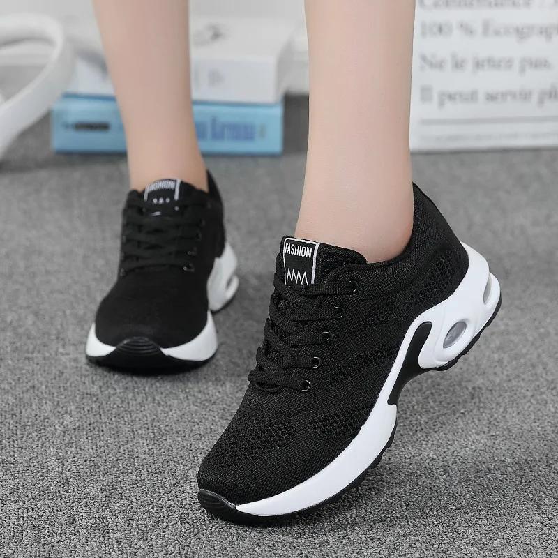 Chaussures de course femmes été respirantes - Baskets mesh léger tissage fly sportives